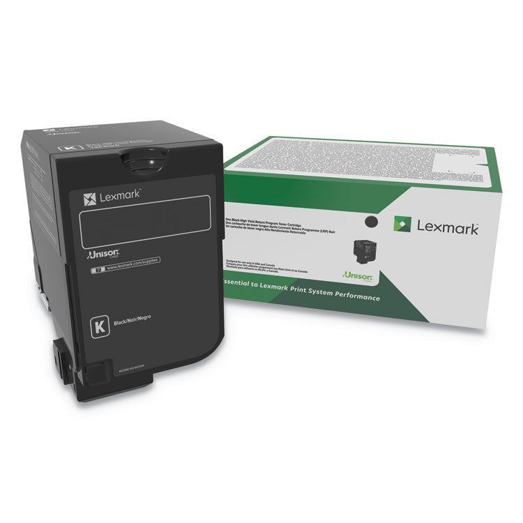 Lexmark™ 74C0HKG High-Yield Toner, 20,000 Page-Yield, Black (LEX74C0HKG) Each