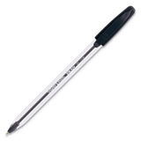 Paper Mate® InkJoy 50ST Ballpoint Pen, Stick, Medium 1 mm, Black Ink, Clear Barrel, Dozen (PAP2013154)