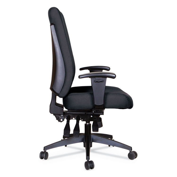 Alera® Alera Wrigley Series 24/7 High Performance High-Back Multifunction Task Chair, Supports 300 lb, 17.24" to 20.55" Seat, Black (ALEHPT4101)