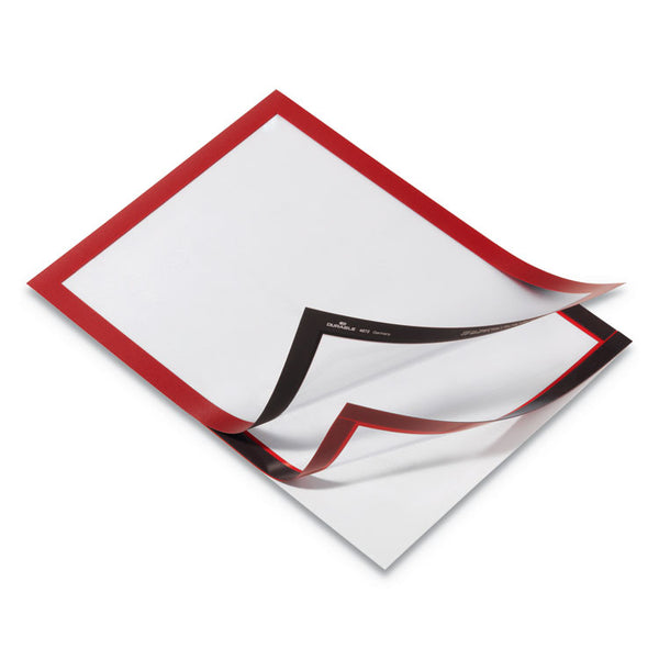 Durable® DURAFRAME Sign Holder, 8.5 x 11, Red Frame, 2/Pack (DBL476803)