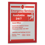 Durable® DURAFRAME Sign Holder, 8.5 x 11, Red Frame, 2/Pack (DBL476803) Pack of 2