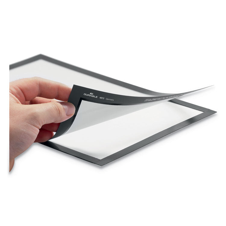 Durable® DURAFRAME Sign Holder, 8.5 x 11, Silver Frame, 2/Pack (DBL476823) Pack of 2