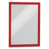 Durable® DURAFRAME Sign Holder, 8.5 x 11, Red Frame, 2/Pack (DBL476803)