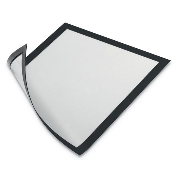 Durable® DURAFRAME Magnetic Sign Holder, 8.5 x 11, Black Frame, 2/Pack (DBL477101)