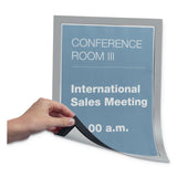 Durable® DURAFRAME Magnetic Sign Holder, 8.5 x 11, Silver Frame, 2/Pack (DBL477123) Pack of 2