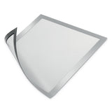 Durable® DURAFRAME Magnetic Sign Holder, 8.5 x 11, Silver Frame, 2/Pack (DBL477123) Pack of 2