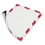 Durable® DURAFRAME Security Magnetic Sign Holder, 8.5 x 11, Red/White Frame, 2/Pack (DBL4772132) Pack of 2