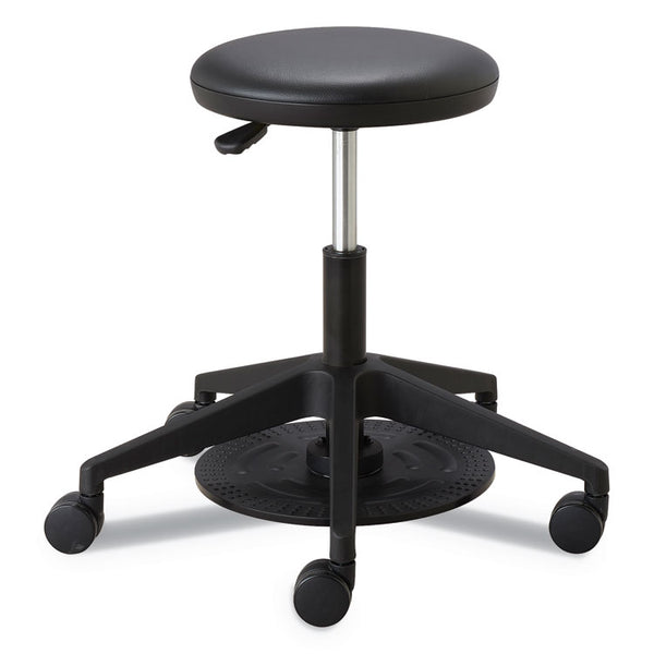 Safco® Lab Stool, Backless, Supports Up to 250 lb, 19.25" to 24.25" Seat Height, Black (SAF3437BL) Each
