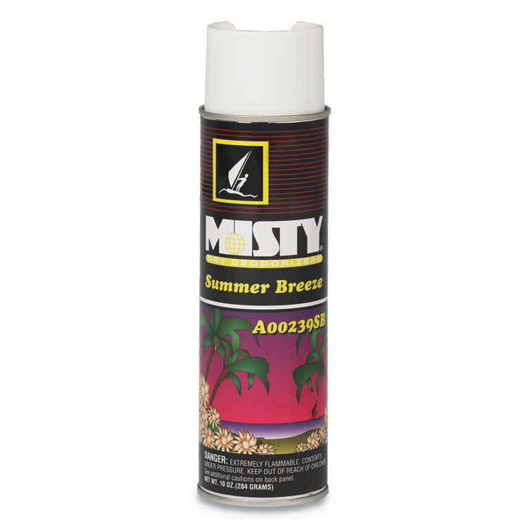 Misty® Handheld Air Deodorizer, Summer Breeze, 10 oz Aerosol Spray, 12/Carton (AMR1001868)