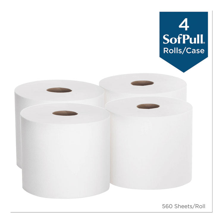 Georgia Pacific® Professional SofPull Perforated Paper Towel, 1-Ply, 7.8 x 15, White, 560/Roll, 4 Rolls/Carton (GPC28143)