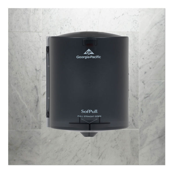 Georgia Pacific® Professional SofPull Center Pull Hand Towel Dispenser, 9.25 x 8.75 x 11.5, Smoke (GPC58204)