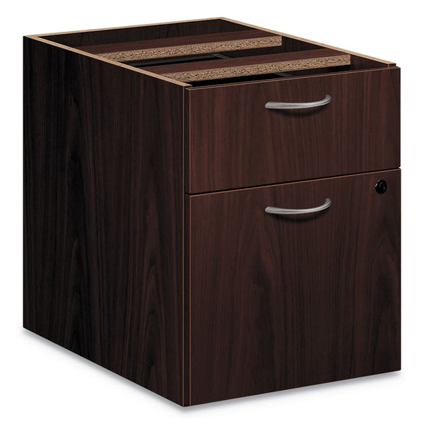 HON® Foundation Hanging 3/4-Height Pedestal File, Left/Right, 2-Drawer: Box/File, Legal/Letter, Mahogany, 15.42 x 20.41 x 20.58 (HONLMBFN)