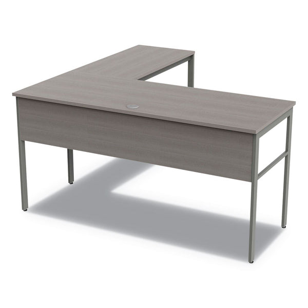 Linea Italia® Urban Series L- Shaped Desk, 59" x 59" x 29.5", Ash (LITUR602ASH)