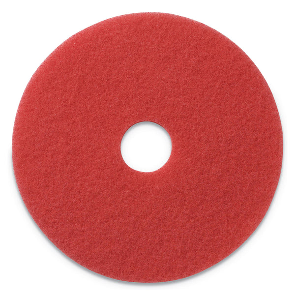 Buffing Pads, 14" Diameter, Red, 5/Carton (AM7404414) Case of 5