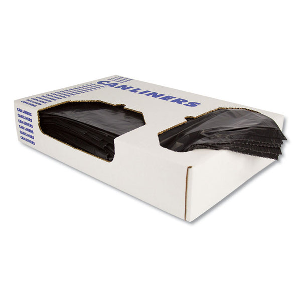 Heritage Linear Low-Density Can Liners, 10 gal, 0.55 mil, 24 x 23, Black, 500/Carton (HERH4823HK) 1 Case