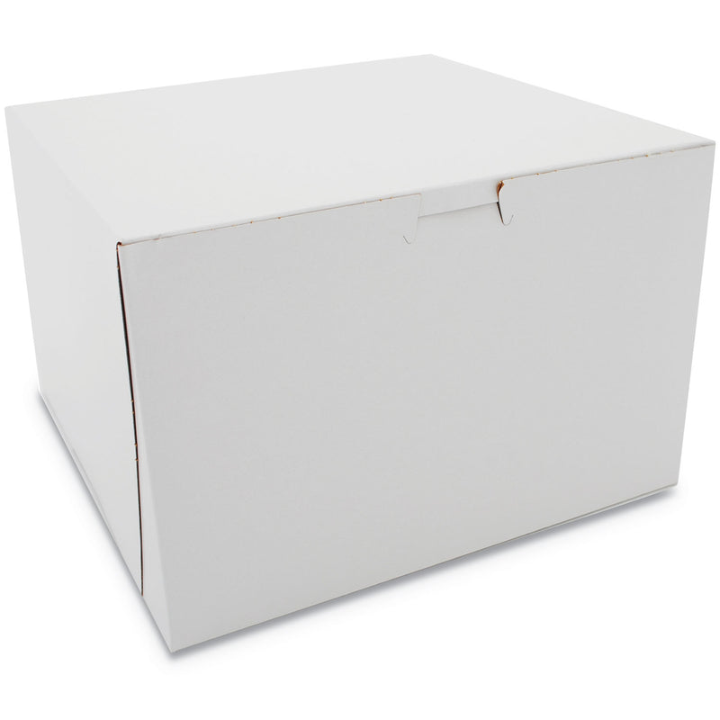 White One-Piece Non-Window Bakery Boxes, 9 x 9 x 6, White, Paper, 100/Carton (SCH0966) Case of 100