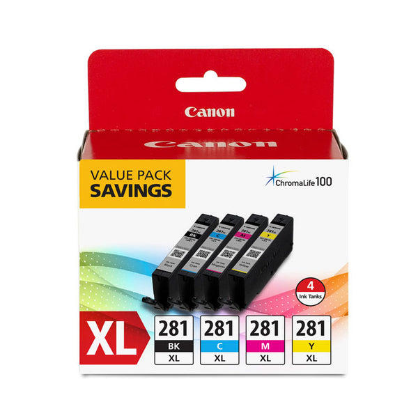 Canon® 2037C005 (CLI-281XL) Ink, Black/Cyan/Magenta/Yellow (CNM2037C005)