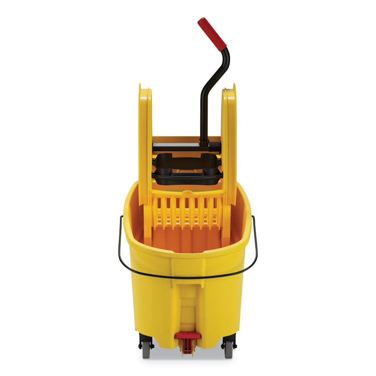 Rubbermaid® Commercial WaveBrake 2.0 Bucket/Wringer Combos, Down-Press, 44 qt, Plastic, Yellow (RCPFG757688YEL) Each