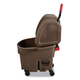 Rubbermaid® Commercial WaveBrake 2.0 Bucket/Wringer Combos, Down-Press, 35 qt, Plastic, Brown (RCPFG757788BRN) Each