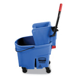 Rubbermaid® Commercial WaveBrake 2.0 Bucket/Wringer Combos, Side-Press, 35 qt, Plastic, Blue (RCPFG758888BLUE) Each