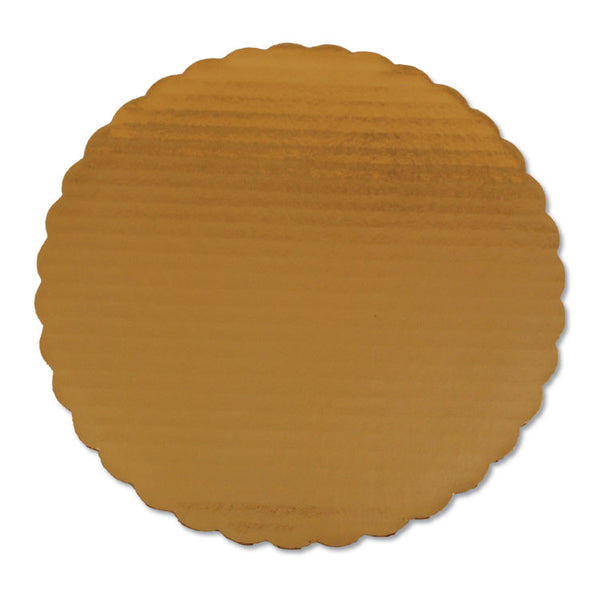SCT® Gold Cake Circles, Single Wall Construction, 10" Diameter, Gold, Paper, 200/Carton (SCH1615) Case of 200