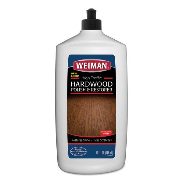 WEIMAN® High Traffic Hardwood Polish and Restorer, 32 oz Squeeze Bottle, 6/Carton (WMN523)