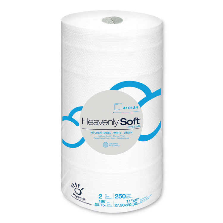 Papernet® Heavenly Soft Kitchen Paper Towel, Special, 2-Ply, 11" x 167 ft, White, 12 Rolls/Carton (SOD410134) Case of 12