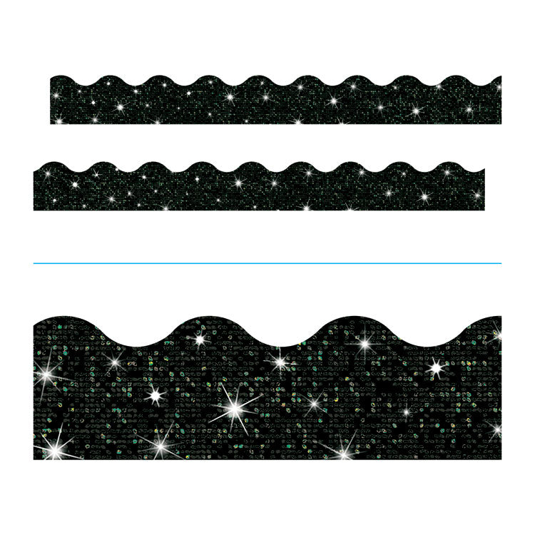 TREND® Terrific Trimmers Sparkle Border, 2.75" x 32 ft, Black (TEPT91417) Each