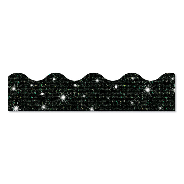 TREND® Terrific Trimmers Sparkle Border, 2.75" x 32 ft, Black (TEPT91417) Each