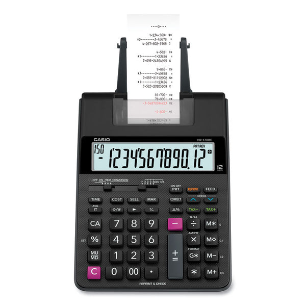 Casio® HR170R Printing Calculator, Black/Red Print, 2 Lines/Sec (CSOHR170RC) Each