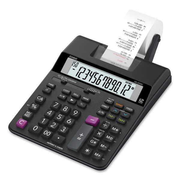 Casio® HR200RC Printing Calculator, Black/Red Print, 2.4 Lines/Sec (CSOHR200RC) Each