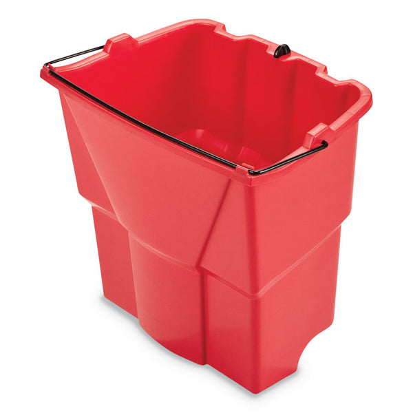 Rubbermaid® Commercial WaveBrake 2.0 Dirty Water Bucket, 18 qt, Plastic, Red (RCP2064907) Each