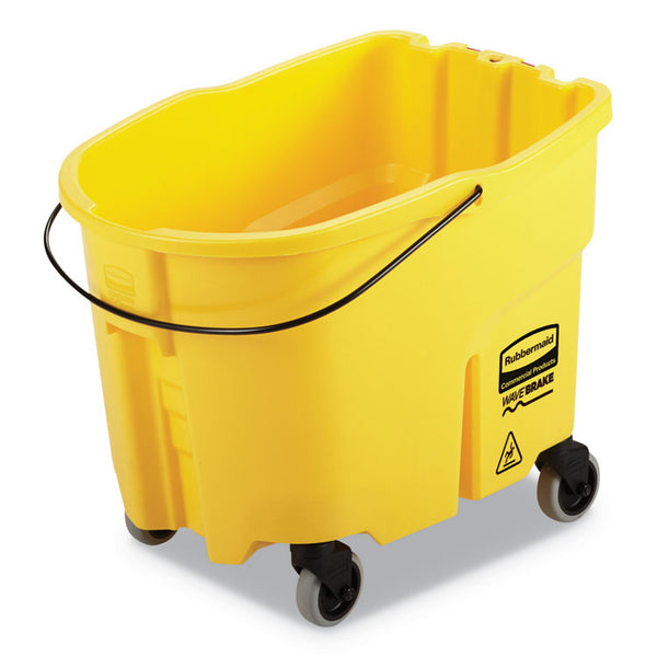 Rubbermaid® Commercial WaveBrake 2.0 Bucket, 8.75 gal, Plastic, Yellow (RCPFG757088YEL)