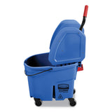 Rubbermaid® Commercial WaveBrake 2.0 Bucket/Wringer Combos, Down-Press, 35 qt, Plastic, Blue (RCPFG757888BLUE) Each