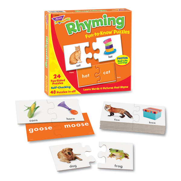 TREND® Fun to Know Puzzles, Ages 3 and Up, (24) 2-Sided Puzzles (TEPT36009) Each