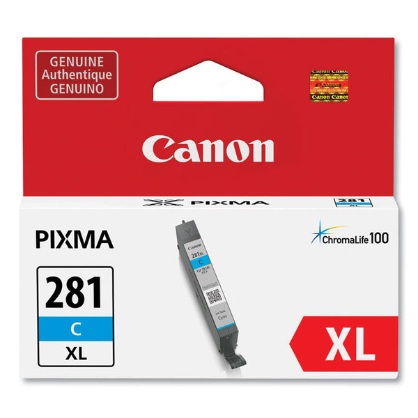 Canon® 2034C001 (CLI-281XL) ChromaLife100 Ink, Cyan (CNM2034C001)