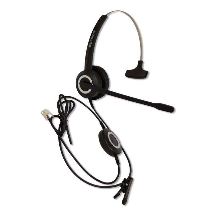 Spracht ZuM ZuMRJ9M Monaural Over The Head Headset, Black (SPTZUMRJ9M) Each