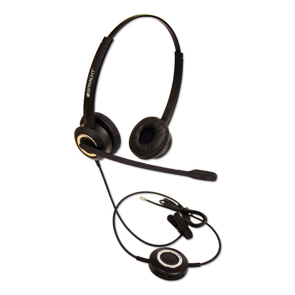 Spracht ZuM ZuMRJ9B Binaural Over The Head Headset, Black (SPTZUMRJ9B) Each