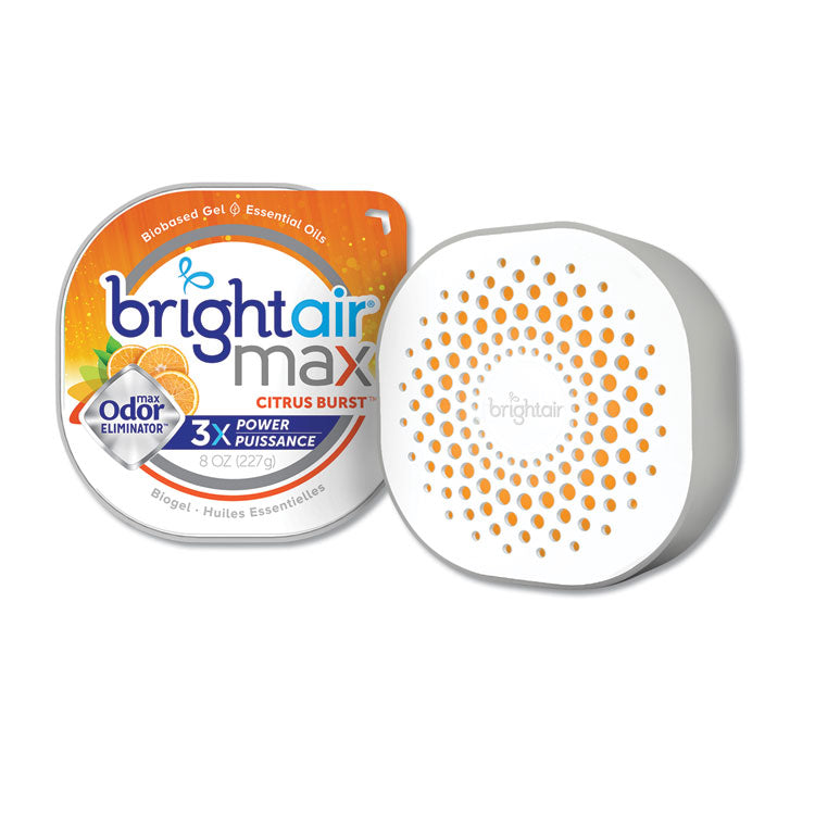 BRIGHT Air® Max Odor Eliminator Air Freshener, Citrus Burst, 8 oz Jar (BRI900436EA) Each