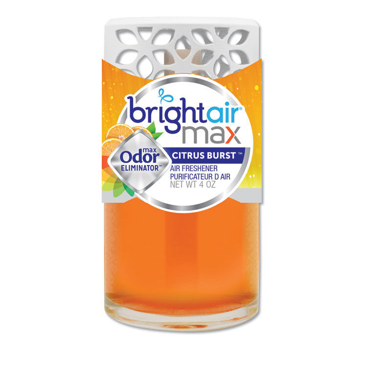 BRIGHT Air® Max Scented Oil Air Freshener, Citrus Burst, 4 oz, 6/Carton (BRI900440) Case of 6