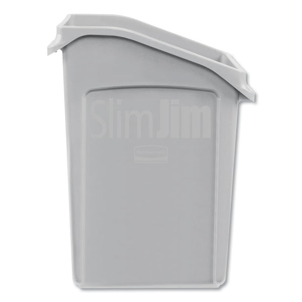Rubbermaid® Commercial Slim Jim Under-Counter Container, 23 gal, Polyethylene, Gray (RCP2026721)