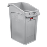 Rubbermaid® Commercial Slim Jim Under-Counter Container, 23 gal, Polyethylene, Gray (RCP2026721)