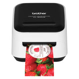 Brother VC-500W Versatile Compact Color Label and Photo Printer with Wireless Networking, 7.5 mm/s Print Speed, 4.4 x 4.6 x 3.8 (BRTVC500W) Each