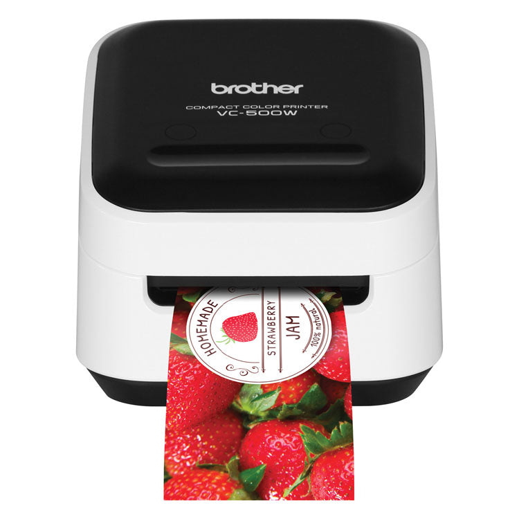 Brother VC-500W Versatile Compact Color Label and Photo Printer with Wireless Networking, 7.5 mm/s Print Speed, 4.4 x 4.6 x 3.8 (BRTVC500W) Each
