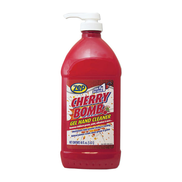 Zep Commercial® Cherry Bomb Gel Hand Cleaner, Cherry Scent, 48 oz Pump Bottle (ZPEZUCBHC484EA) Each