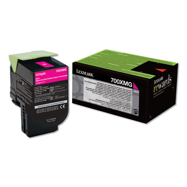 Lexmark™ 70C0XMG Return Program Extra High-Yield Toner, 4,000 Page-Yield, Magenta, TAA Compliant (LEX70C0XMG)