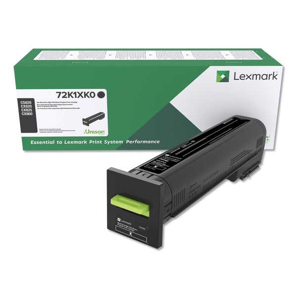 Lexmark™ 72K1XK0 Return Program Unison Extra High-Yield Toner, 33,000 Page-Yield, Black (LEX72K1XK0)