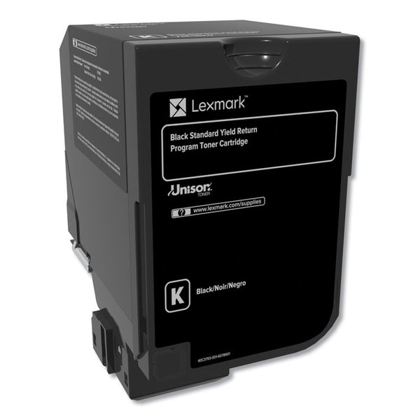 Lexmark™ 74C10K0 Return Program Unison Toner, 3,000 Page-Yield, Black (LEX74C10K0)