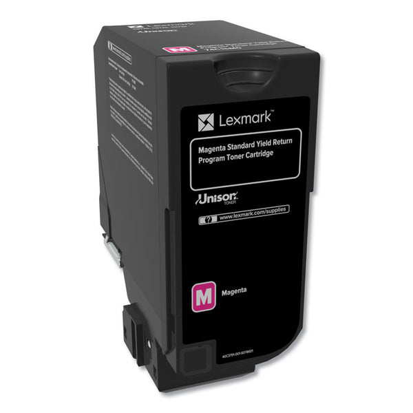 Lexmark™ 74C1SM0 Return Program Unison Toner, 7,000 Page-Yield, Magenta (LEX74C1SM0)