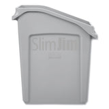 Rubbermaid® Commercial Slim Jim Under-Counter Container, 13 gal, Polyethylene, Gray (RCP2026695)